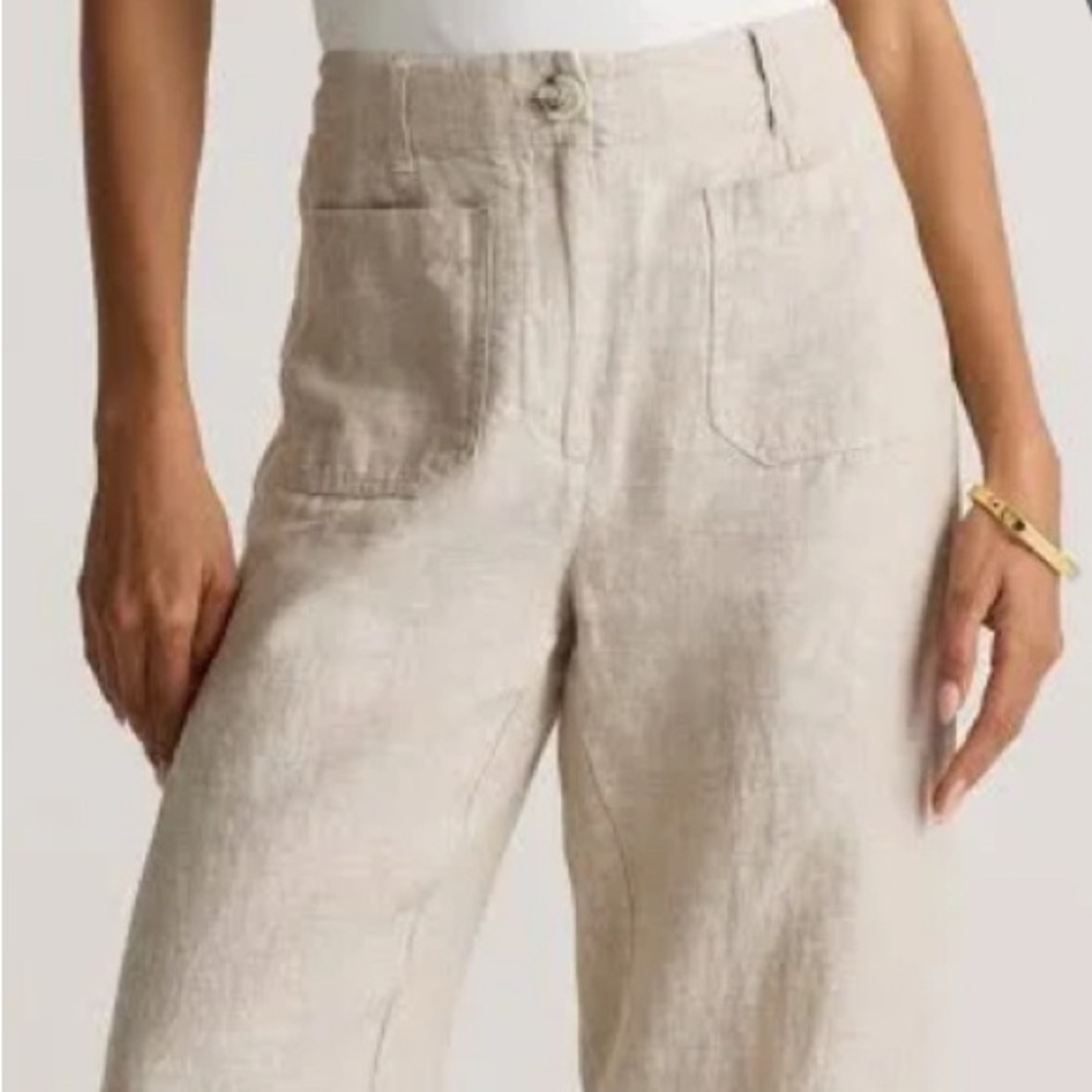 S O L D - 100% Linen Pants in Cream 😍